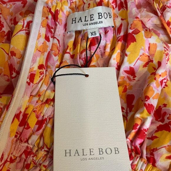 Hale Bob Pink, Orange & Yellow Floral Fit & Flare Dress, NWT! Size XS - Picture 8 of 10